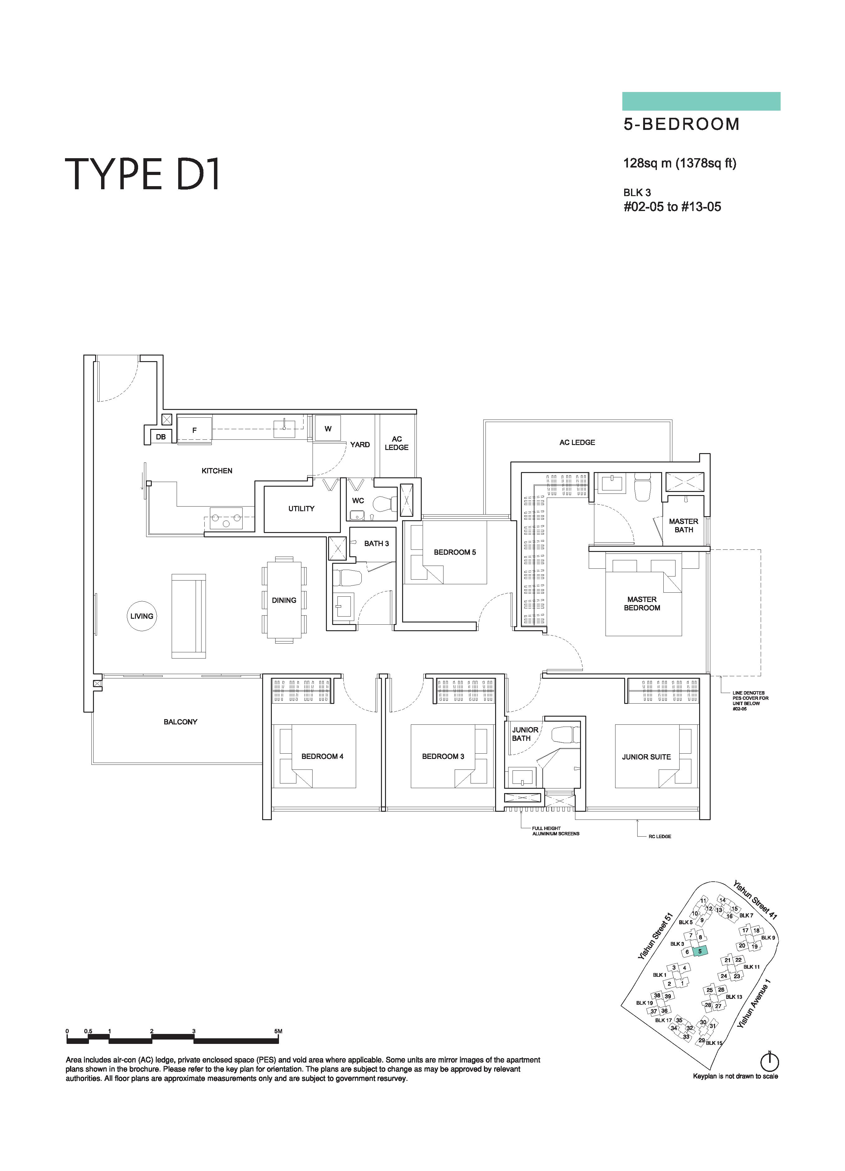 The Criterion 5 Bedroom Floor Plan Type D1